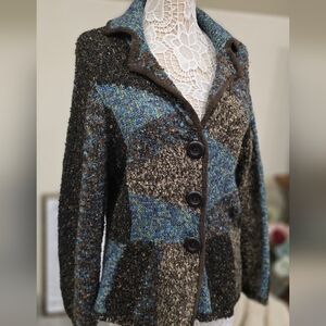 1980s Curio Vtg. Cardigan Sweater Sz XL